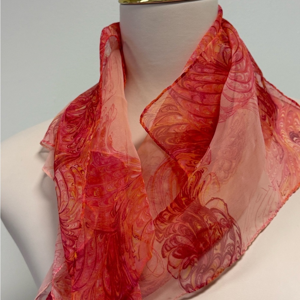 Elegant Red and Pink Scarf